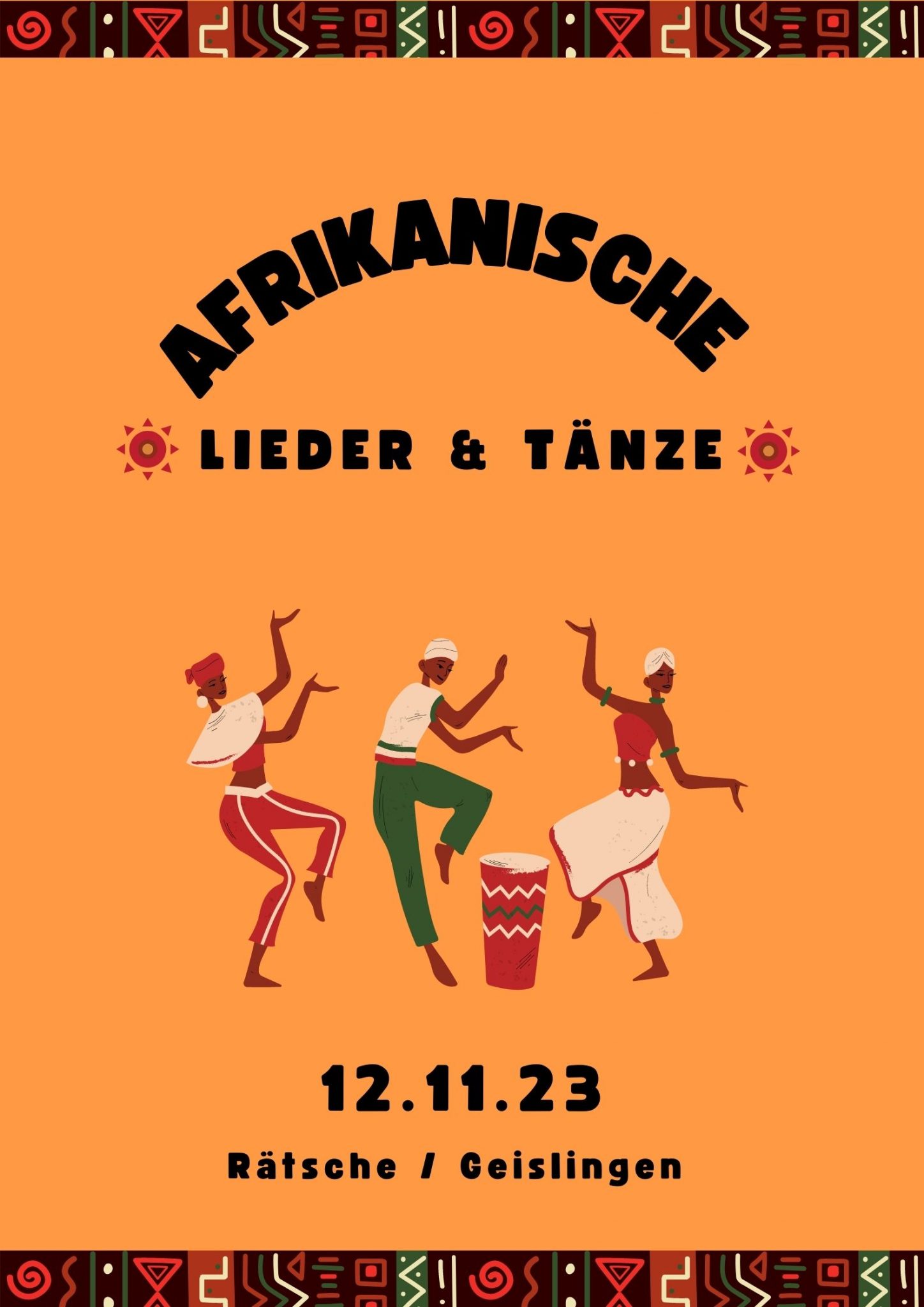 Afrikanische Lieder & Tänze 12.11.23 Geislingen