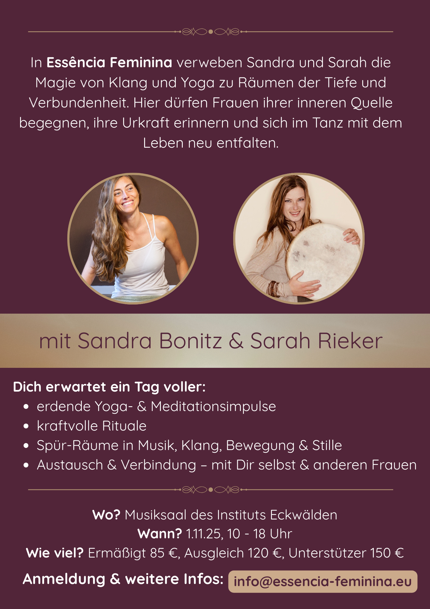 Essência Feminina Tagesretreat - 1.11. Eckwälden